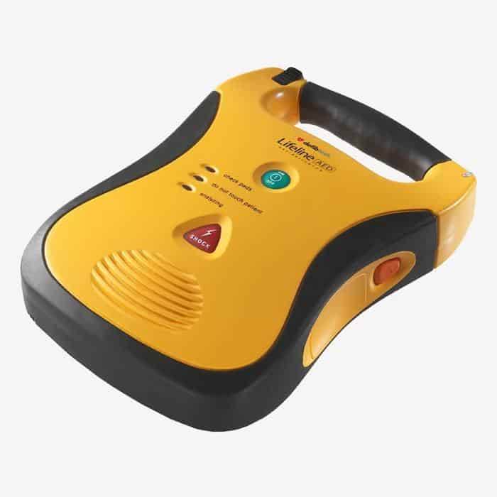 Yellow Defibtech Lifeline AED